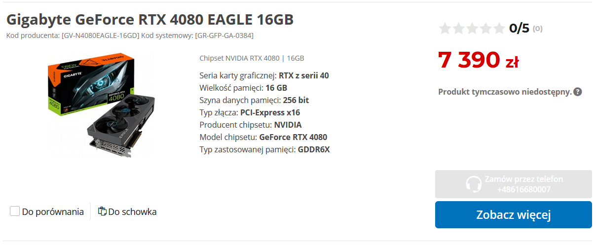 Premiera NVIDIA GeForce RTX 4080. Ile karta kosztuje w Polsce?