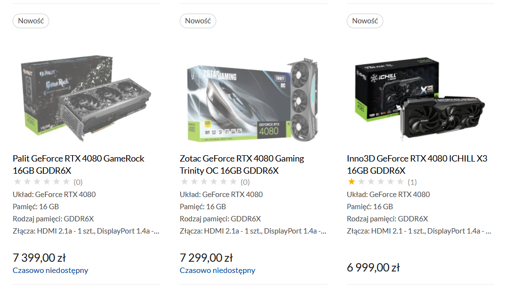 Premiera NVIDIA GeForce RTX 4080. Ile karta kosztuje w Polsce?