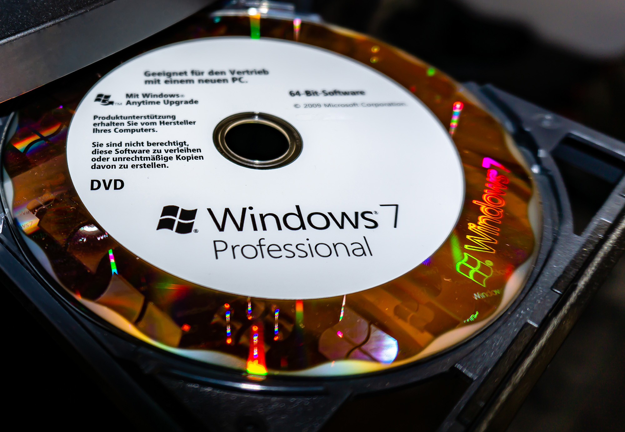 Windows 7 na płycie DVD