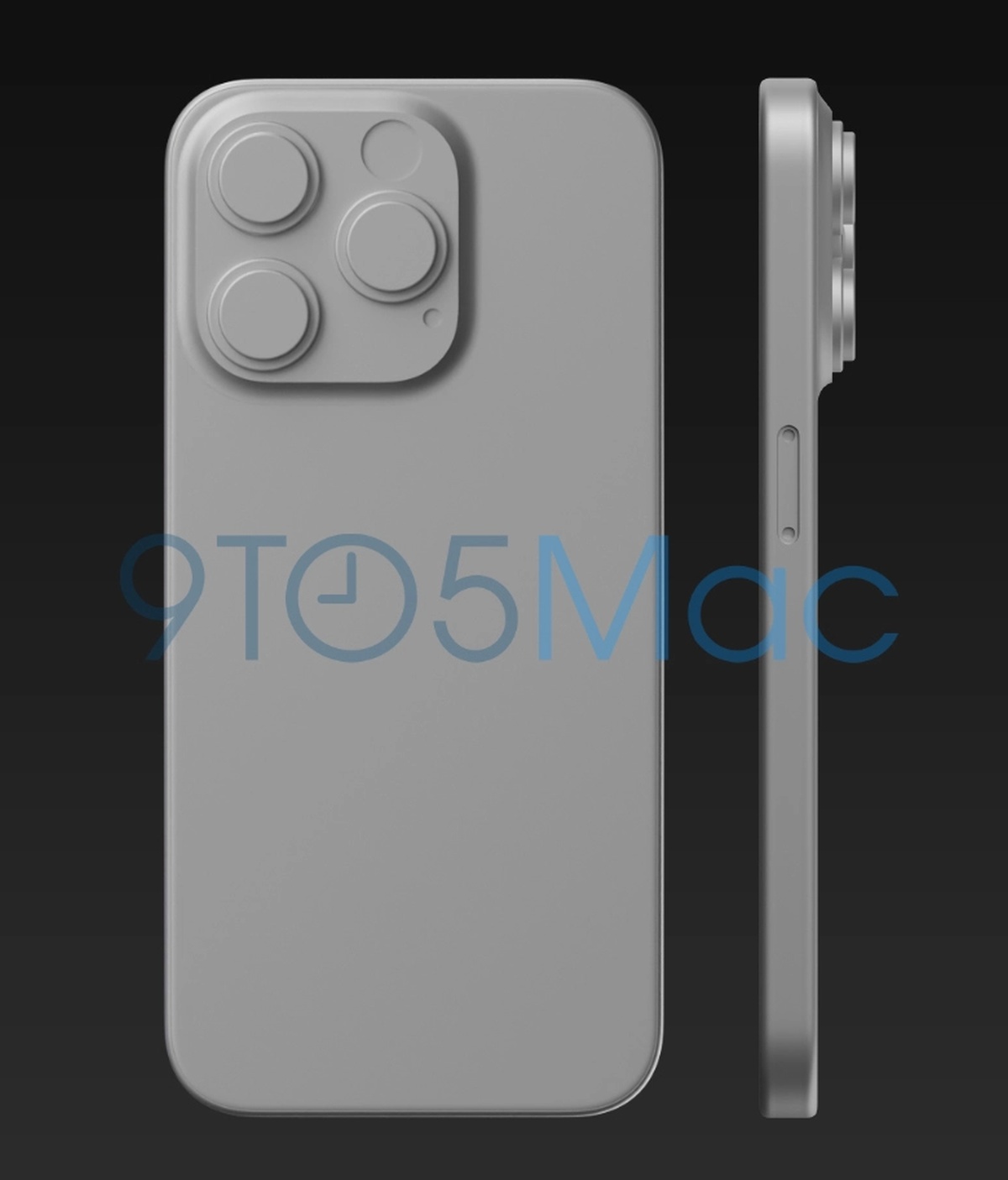 iPhone 15 Pro rendery tył bok