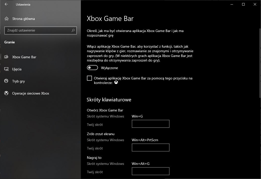Jak wyłączyć Xbox Game Bar?