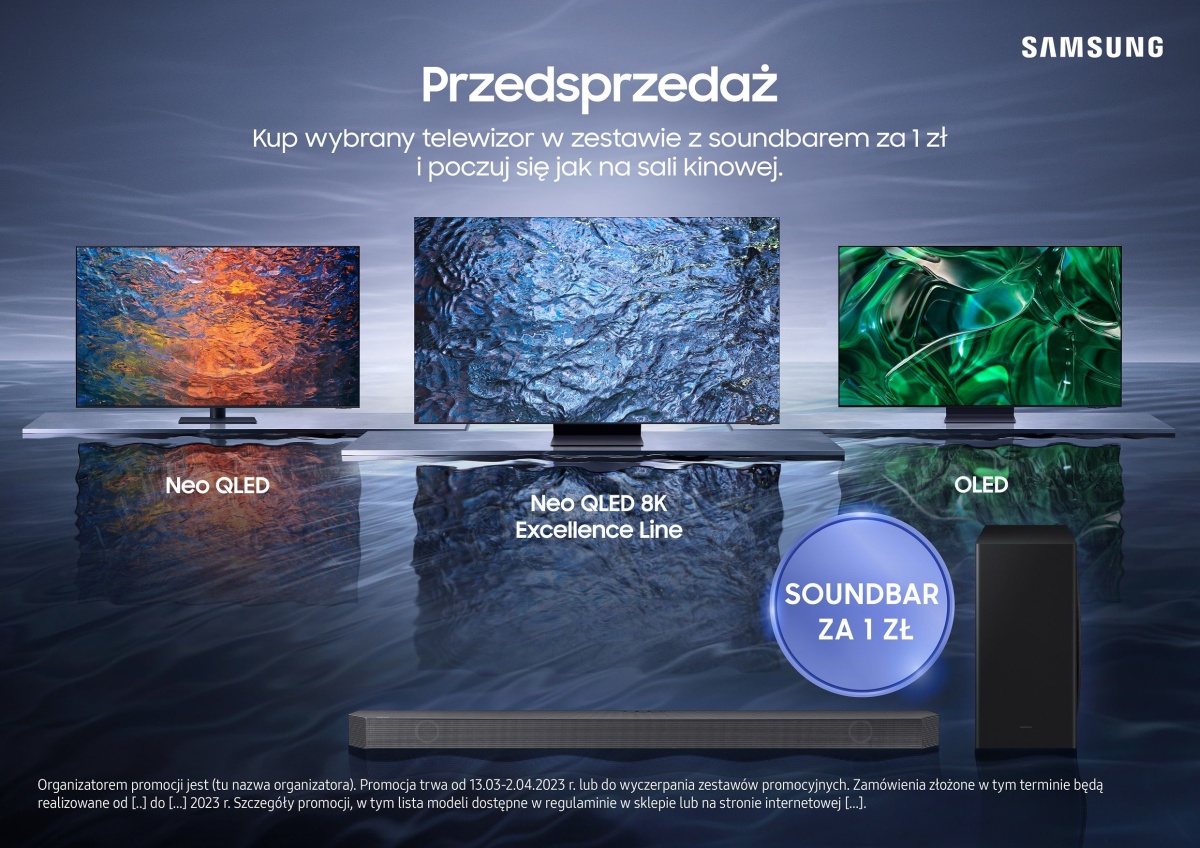 Samsung TV promocja soundbar za 1 zł baner