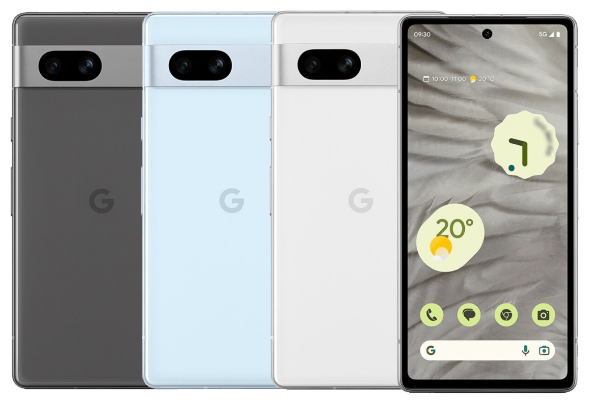 Google Pixel 7a rendery kolory
