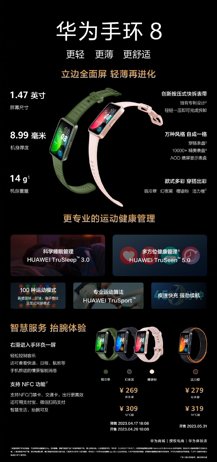 Huawei Band 8 specs