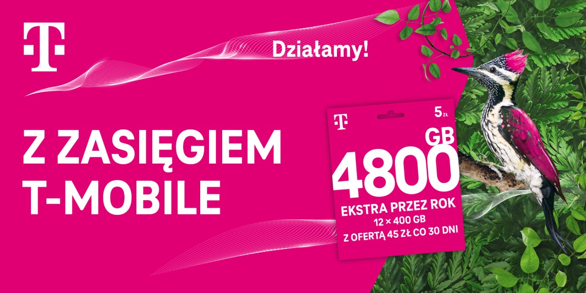 T-Mobile na kartę 4800 GB baner