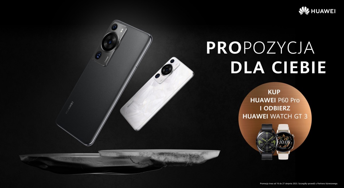 Huawei P60 Pro zegarek w prezencie baner