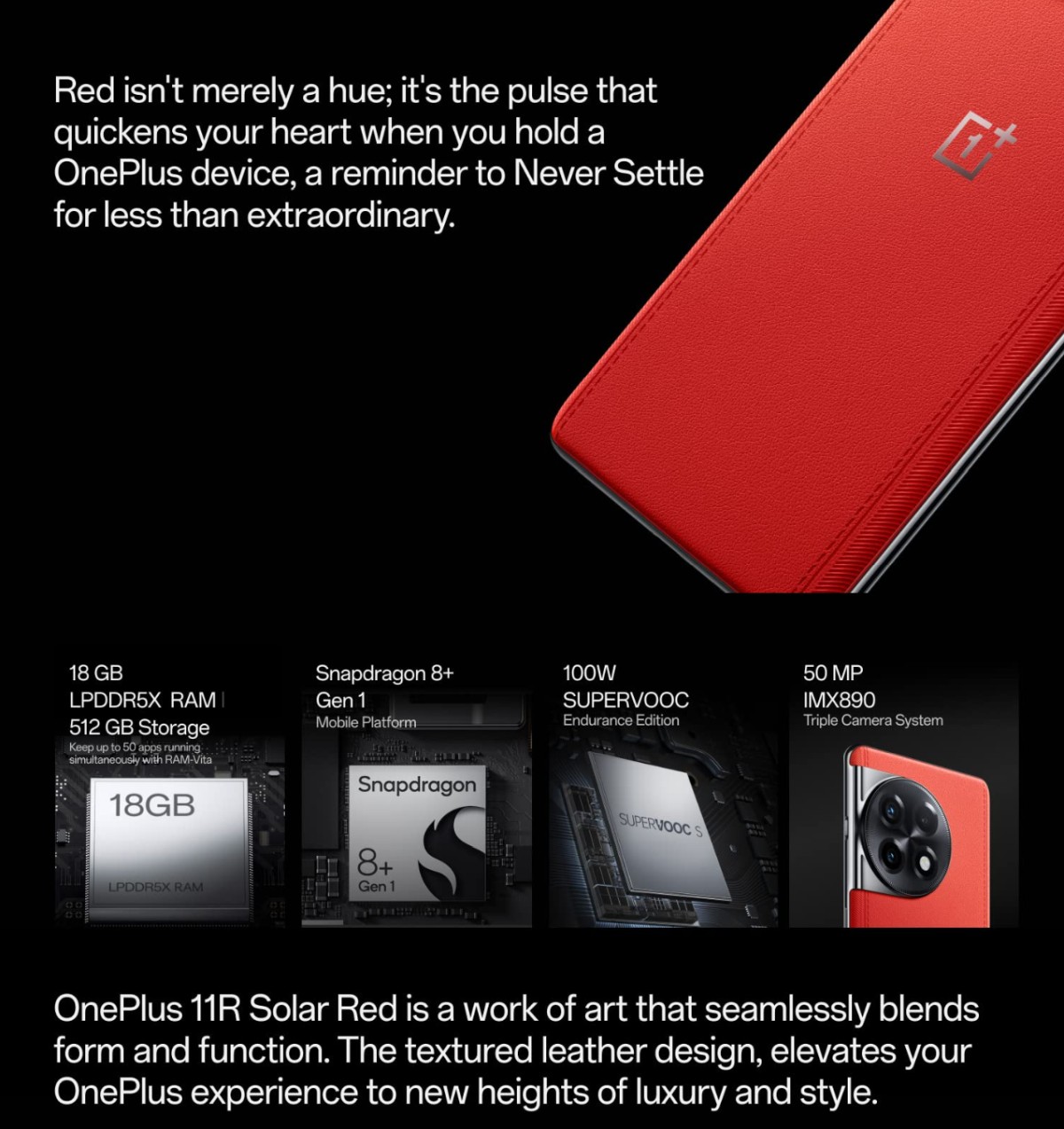 OnePlus 11R Solar Red Edition spec
