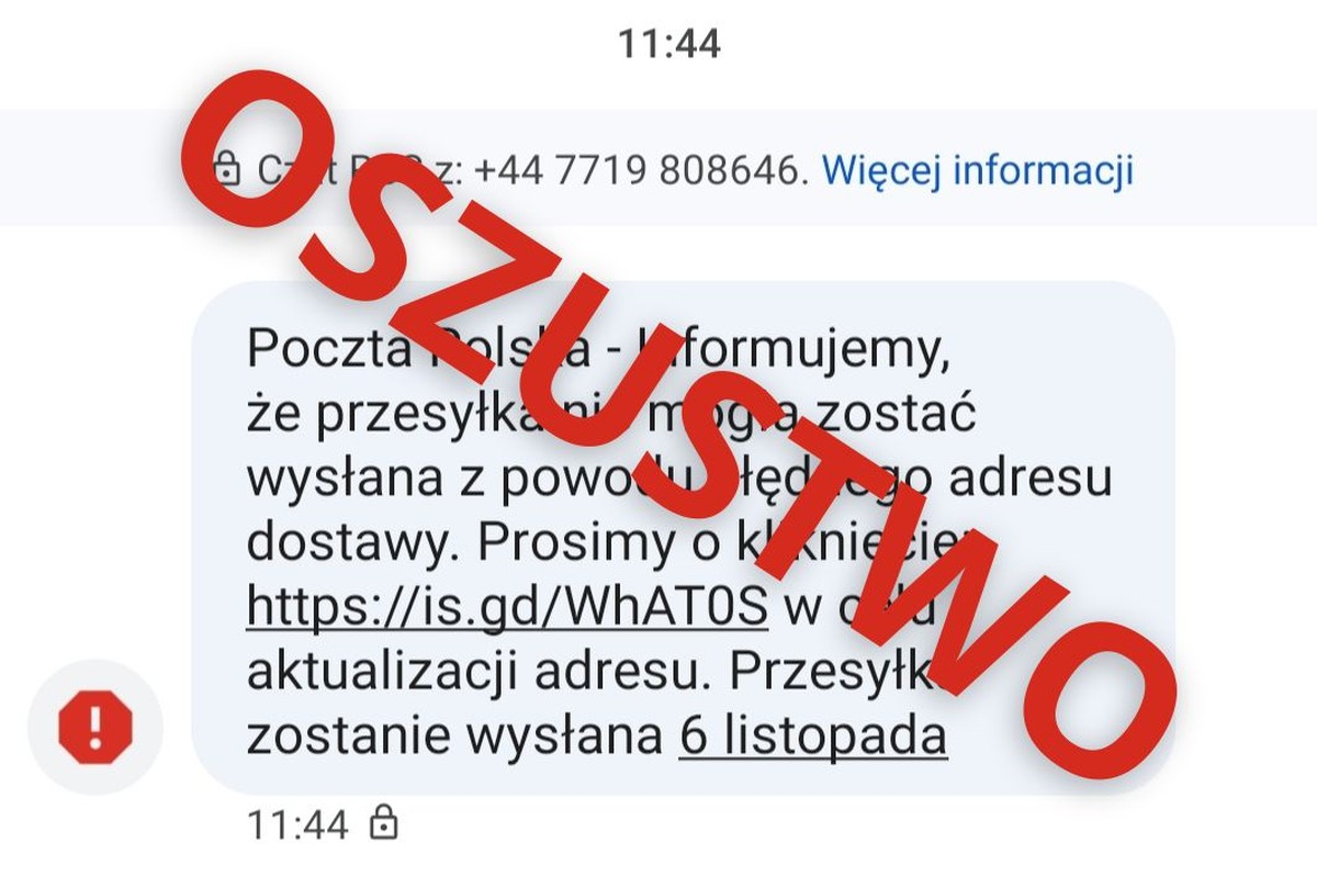 Poczta Polska phishing screen