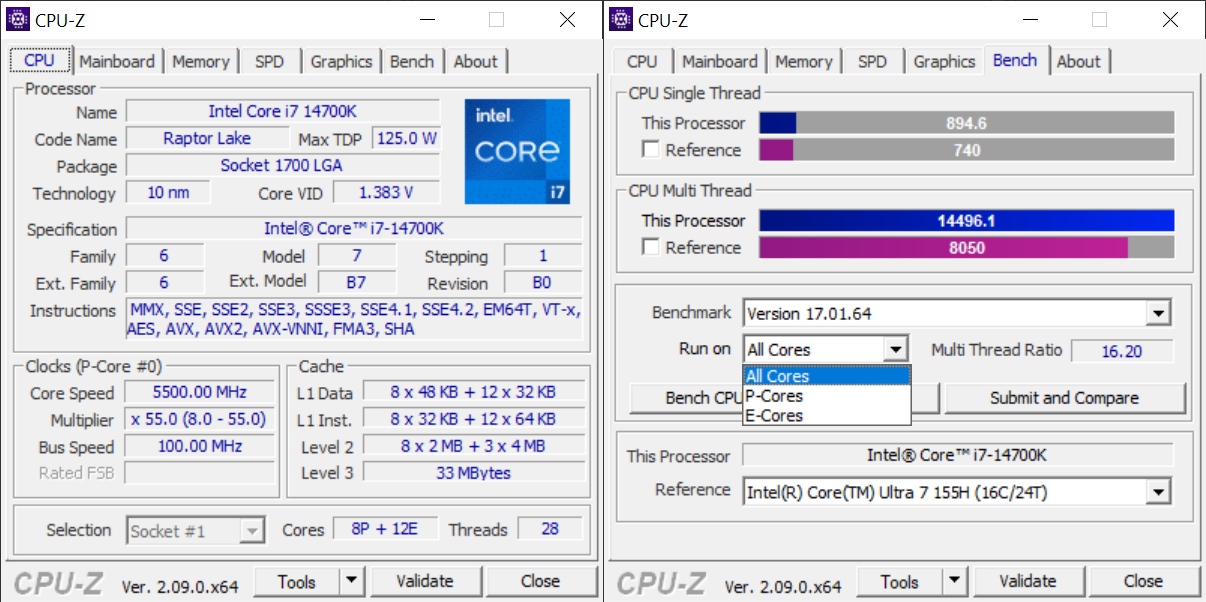 CPU-Z dostał wsparcie dla Intel Arrow Lake i AMD Hawk Point
