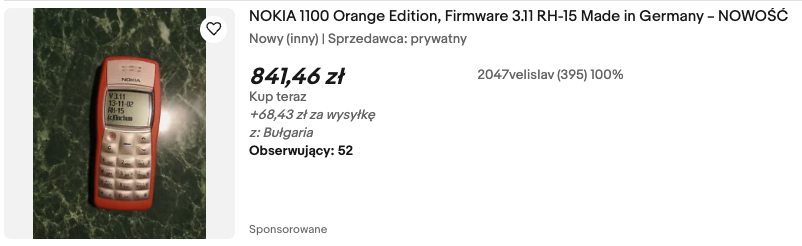 Nokia 1100 czerwona