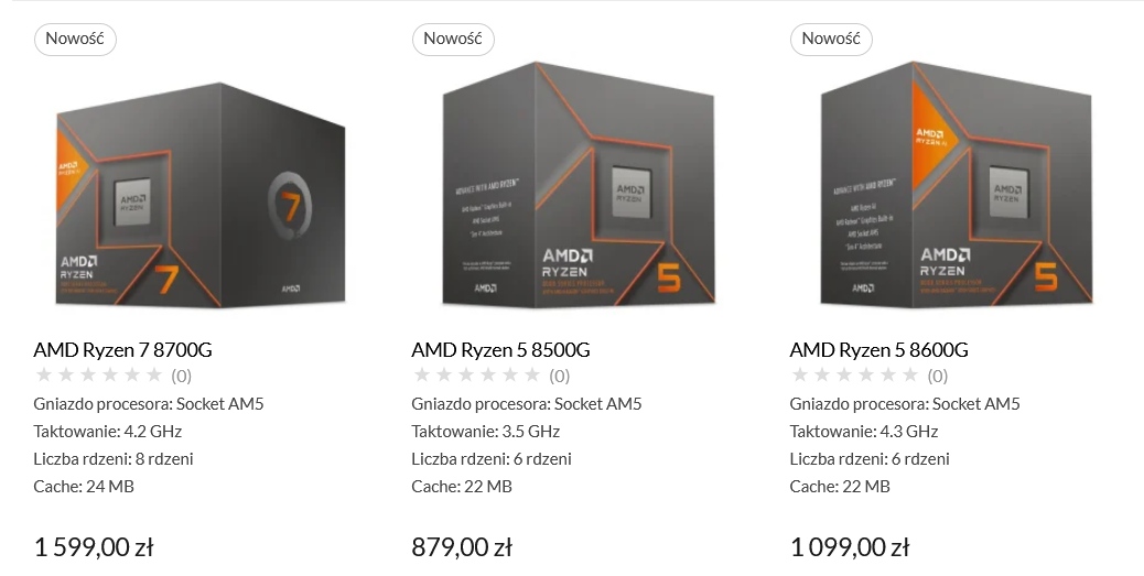 AMD Ryzen 8000G są już w sklepach. Sprawdzamy polskie ceny