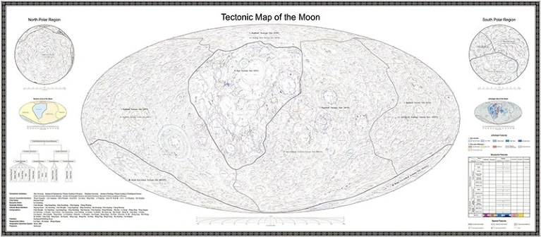 mapa płyt tektonicznych ksiezyca