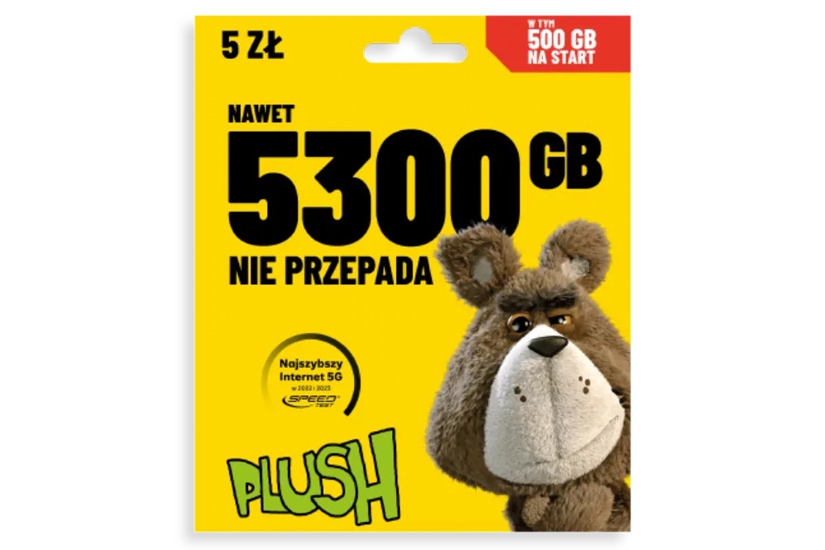 Plush na kartę 5300 GB nie przepada