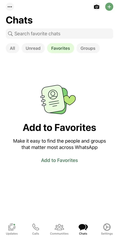 ulubione, WhatsApp dla iOS