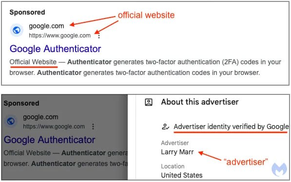 Fałszywe reklamy Google