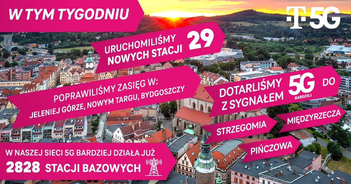 T-Mobile 5G bardziej nowe stacje bazowe