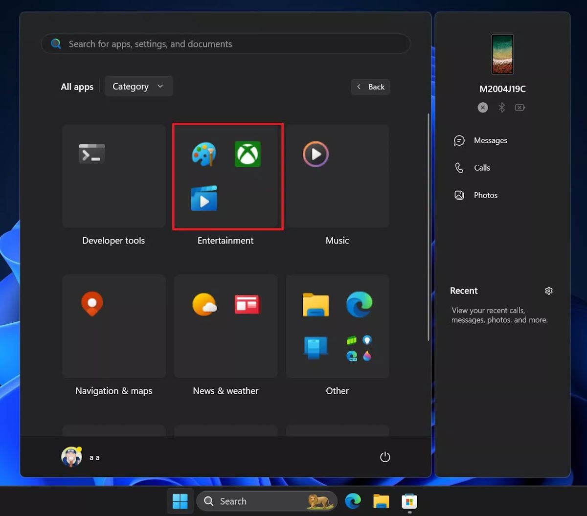 Windows 11 nowe menu start