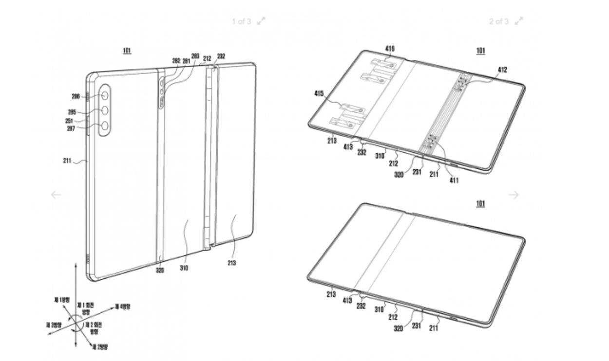 Koncept potrójnie składanego telefonu Samsunga