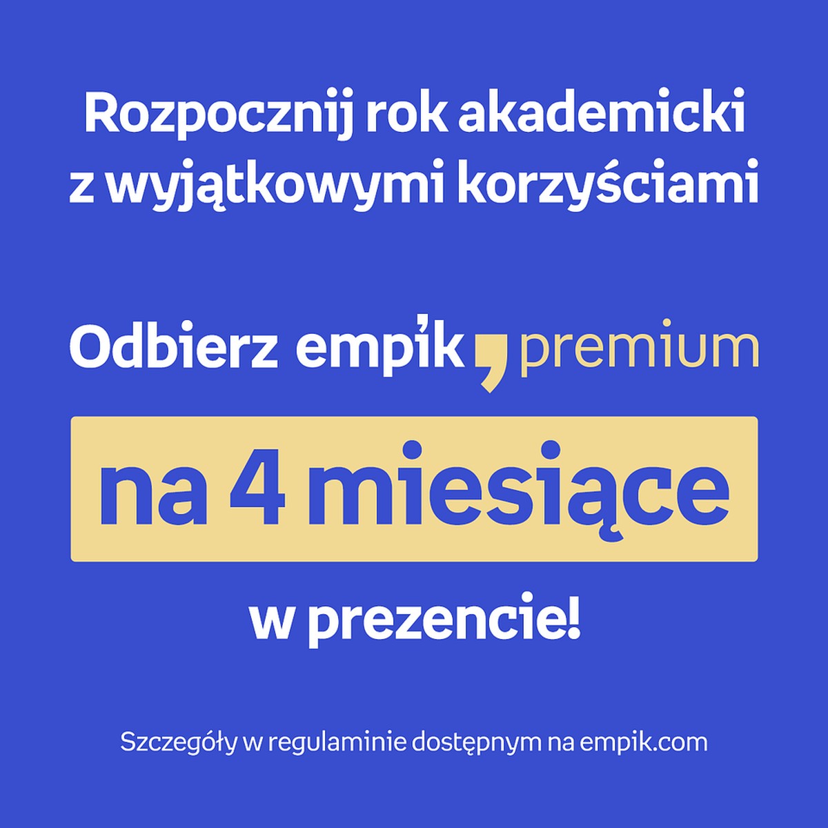 4 miesiące Empik Premium za darmo