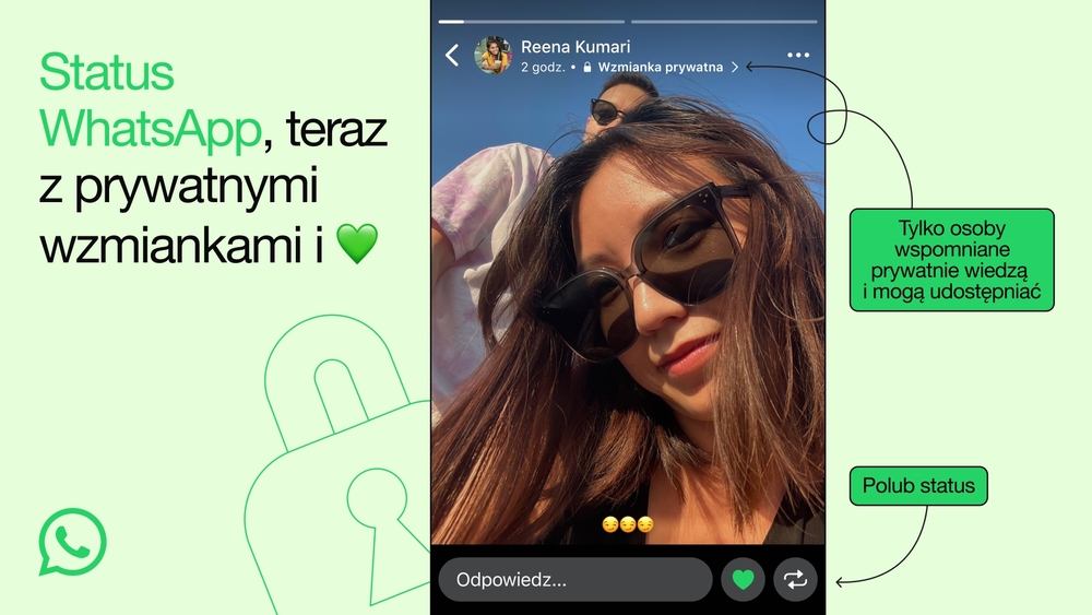 WhatsApp pozwala polubić czyjś status