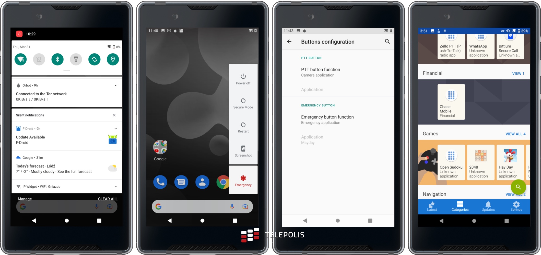 Android 10 na Bittium Tough Mobile 2