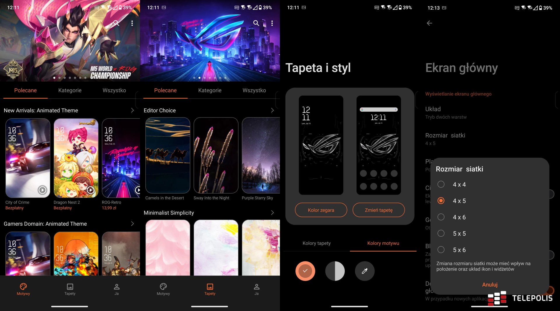 Asus ROG Phone 8 Pro zrzuty - personalizacja interfejsu