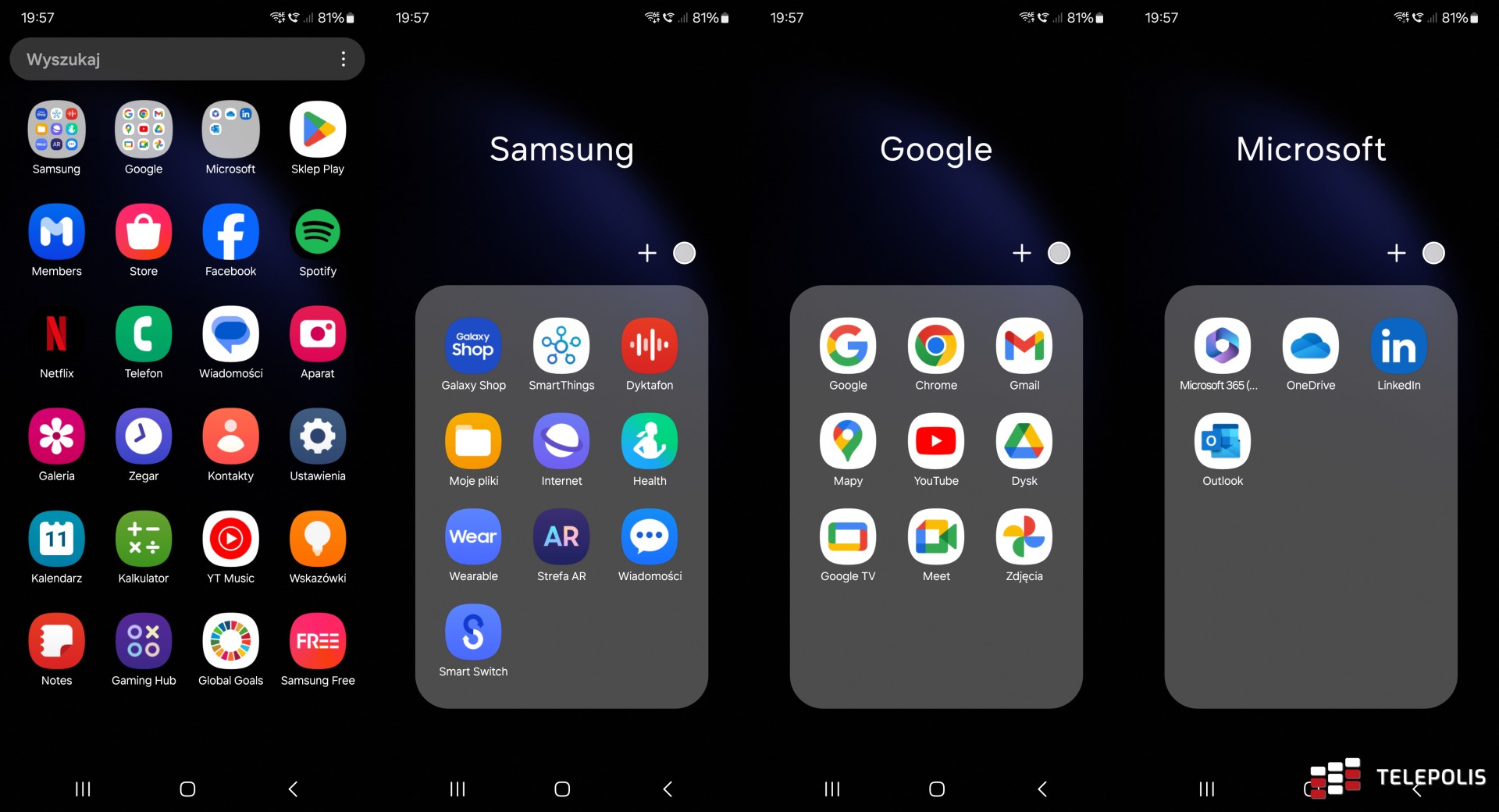 Samsung Galaxy S23 FE zrzuty - aplikacje