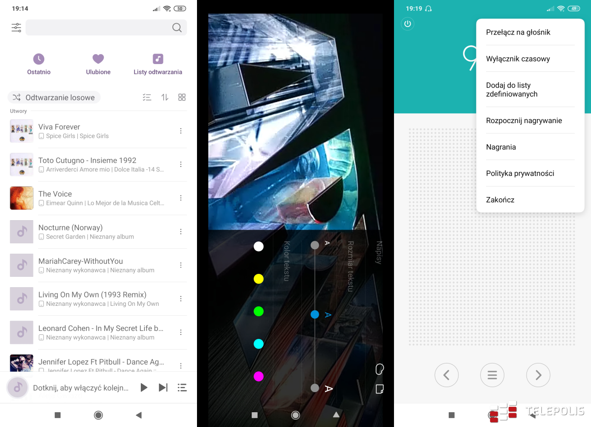 Xiaomi Redmi Note 8 Pro zrzuty - muzyka, wideo, radio